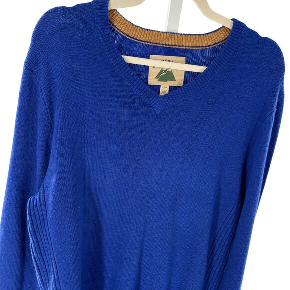 Urban Outfitter O'Hanlon Mills Men's Blue Lambswool Pullover Sweater - Picture 3 of 7